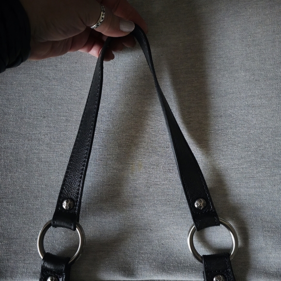 Patricia Nash Black Leather Fringe Shoulder Bag - Picture 7 of 7